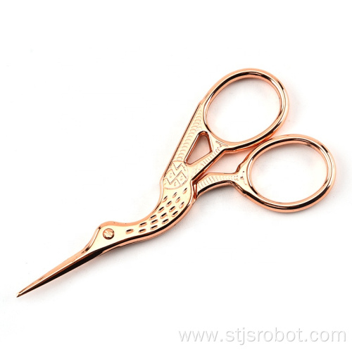 Tailoring sewing scissors cloth fabric rose gold embroidery scissors stork scissors